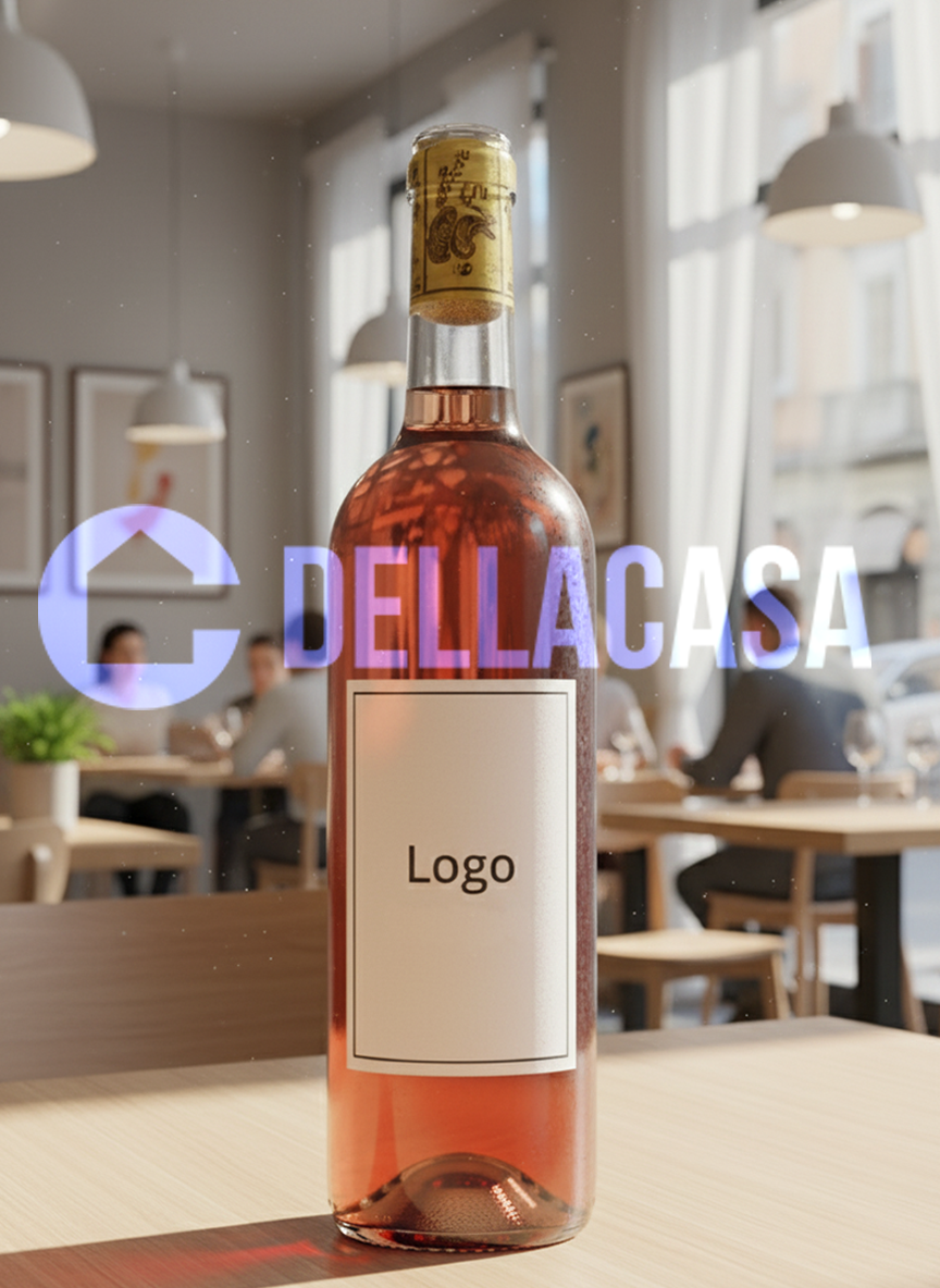 BARDOLINO CHIARETTO DOC - Vino Rosa Della Casa Personalizzato con Etichetta Brandizzata VETRO 75cl