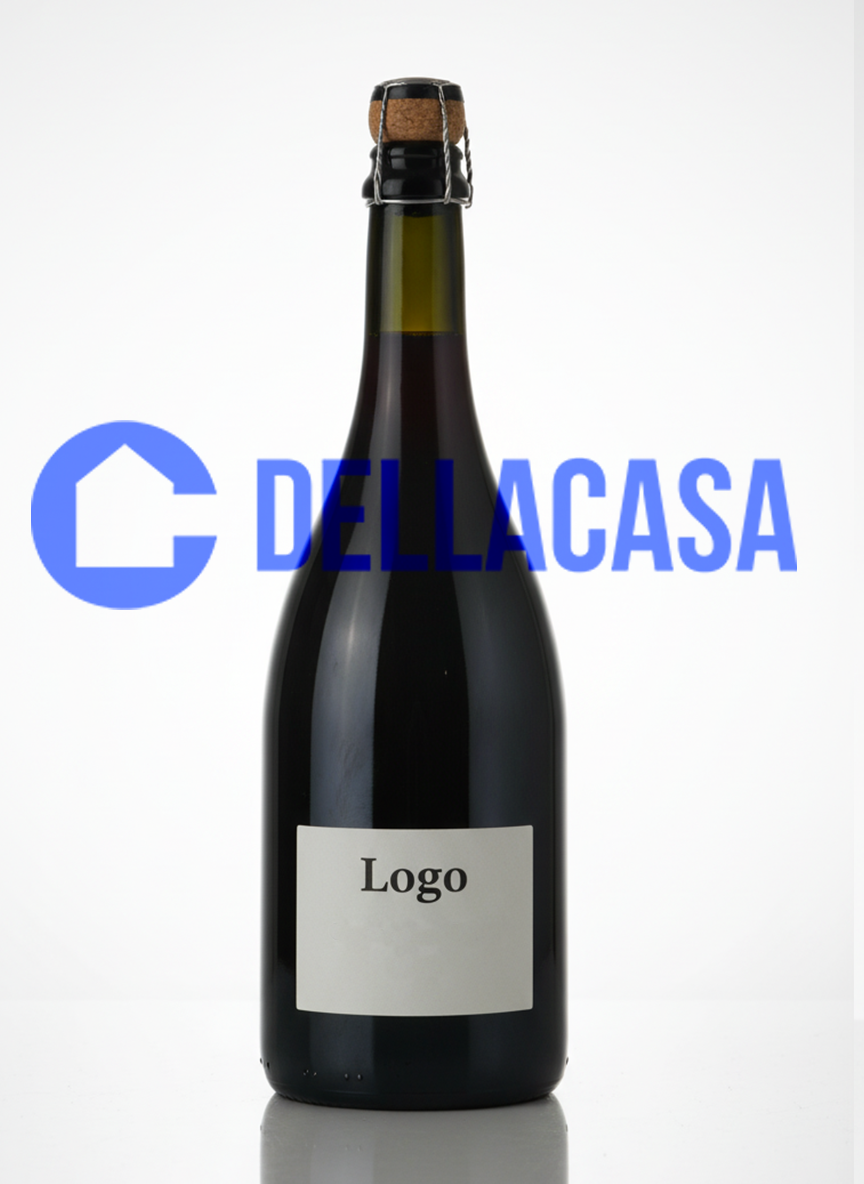 Vino Spumante Extra Dry - Vino Della Casa Personalizzato con Etichetta Brandizzata VETRO 75Cl - immagine 2