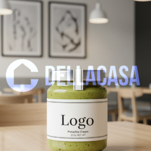 CREMA AL PISTACCHIO - Della Casa Personalizzata con Etichetta Brandizzata Vetro 200gr
