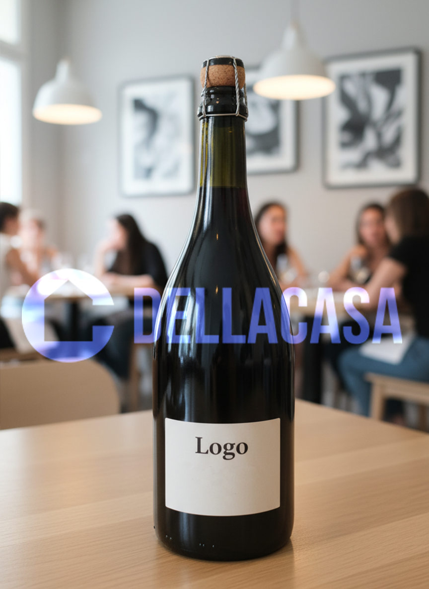 Vino Spumante Extra Dry - Vino Della Casa Personalizzato con Etichetta Brandizzata VETRO 75Cl