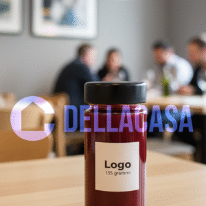 CONFETTURA DI FRAGOLA - Della Casa Personalizzata con Etichetta Brandizzata Vetro 135gr