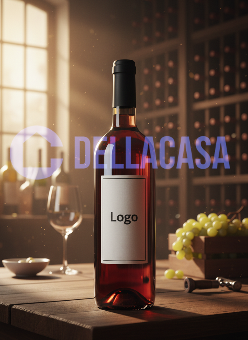 NERO DI TROIA ROSATO IGT PUGLIA - Vino Rosa Della Casa Personalizzato con Etichetta Brandizzata VETRO 75cl