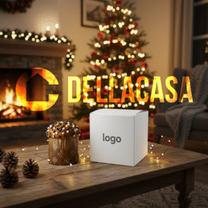 Panettoncino con Gocce ai 3 Cioccolati (senza lattosio) in cellophane neutro 100gr + Astuccio personalizzabile al 100% in quadricromia su tutti i lati.